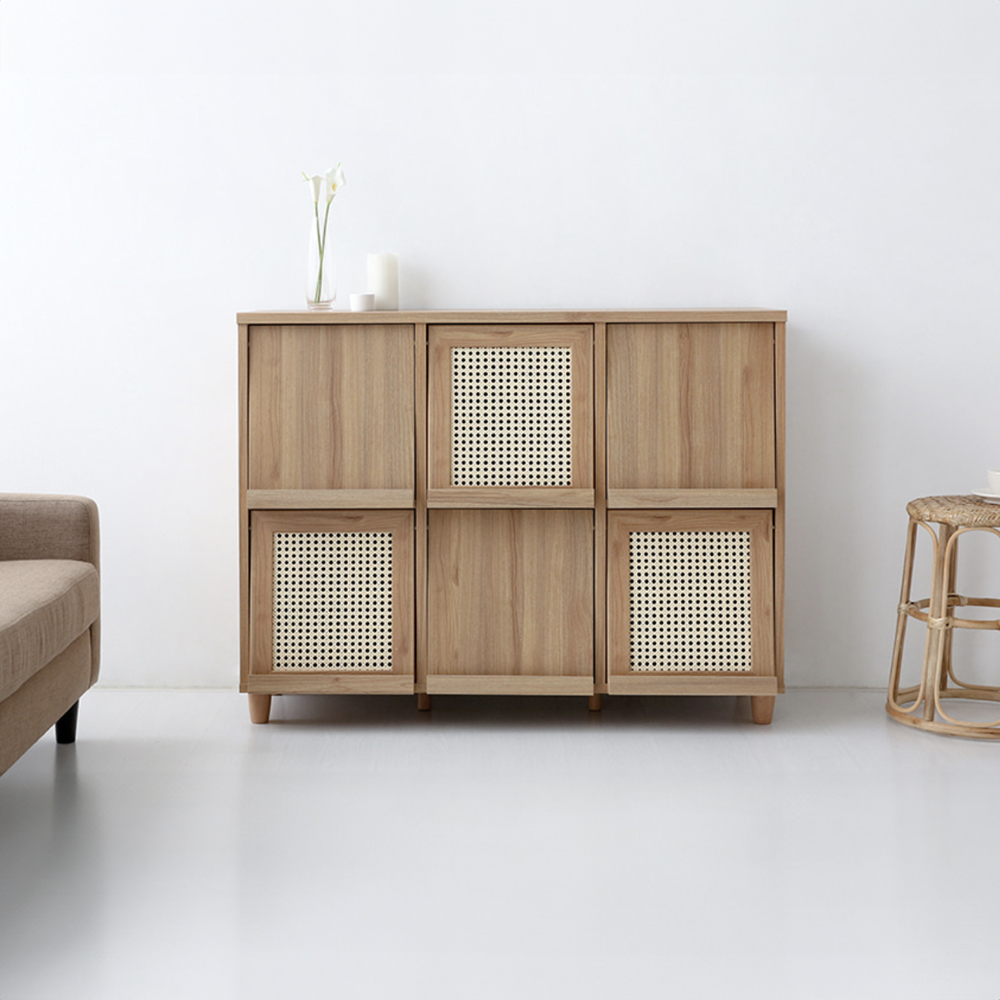 벤탄 6문 수납장 92120 NFM90120FRT 120x400x925mm, 2단, 캄포어베니어 5609.0462 - 상세 이미지 5