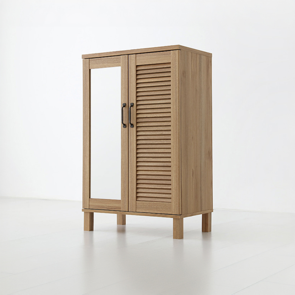 헤인 낮은2문 수납장 SHBM9460MR 거울형 600mmx350mmx940mm, 5단, 캄포어베니어 6712.4474