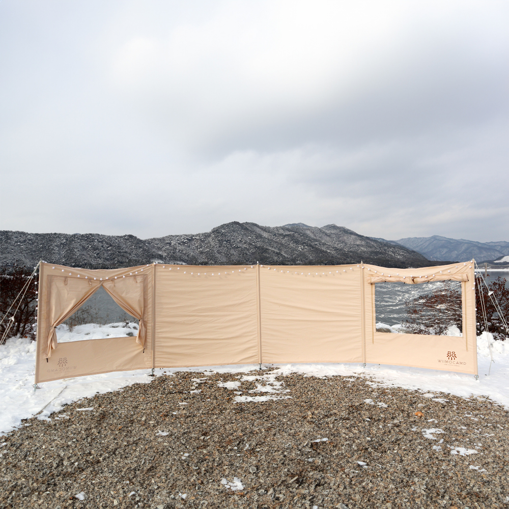 위모캠 윈드스크린 캠핑 윈도우 창문형 사이드월 바람막이 사생활보호