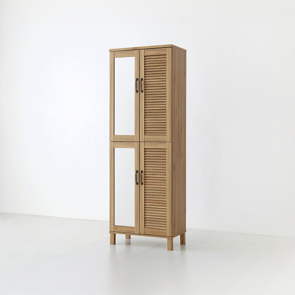 헤인 높은 4문 수납장 SHBM17360MR 거울형 600mmx350mmx1730mm, 2단, 캄포어베니어 8078.5509 - 상세 이미지 2