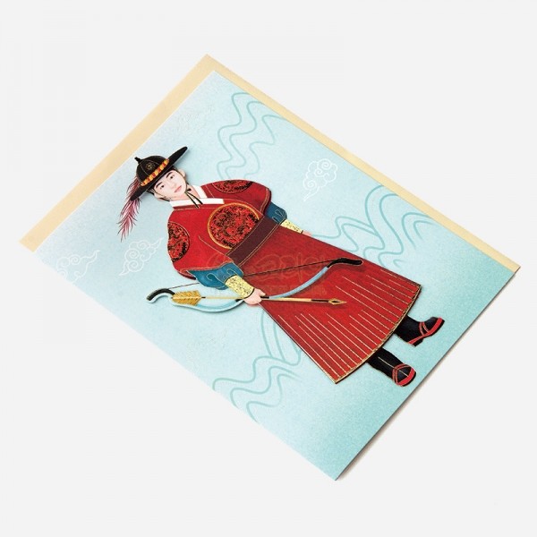 전통 한복카드-종사관 한국 기념품 엽서 - 상세 이미지 3