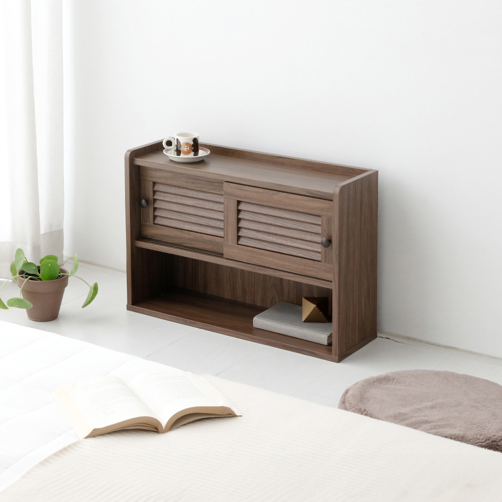 헤인 미니수납장 넓은2문 SHM4262LD 620mmx200mmx420mm, 2단, 미들브라운 0193.4259 - 상세 이미지 5