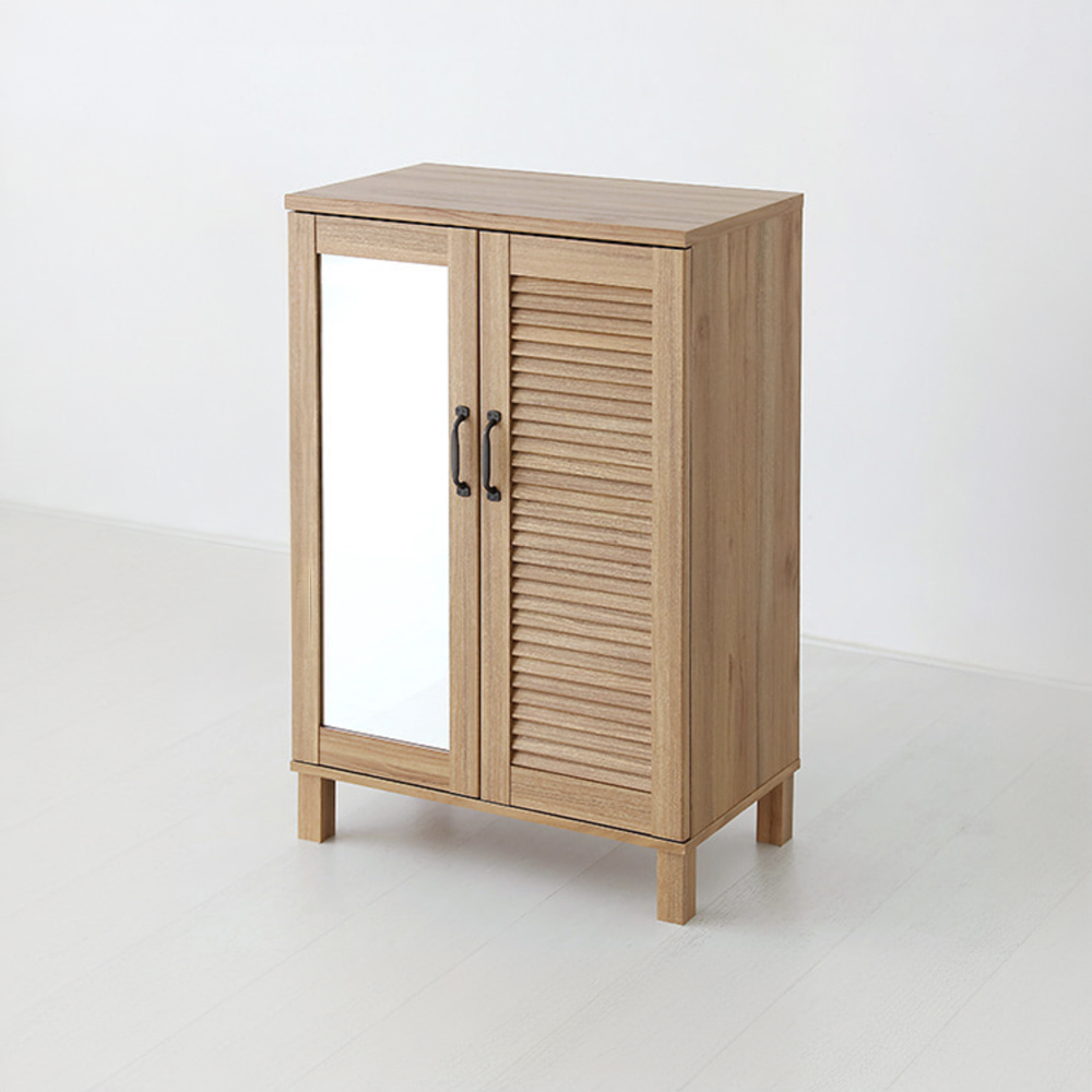 헤인 낮은2문 수납장 SHBM9460MR 거울형 600mmx350mmx940mm, 5단, 캄포어베니어 6712.4474