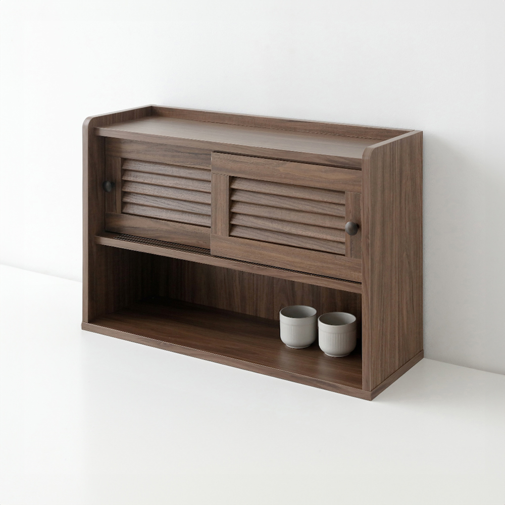 헤인 미니수납장 넓은2문 SHM4262LD 620mmx200mmx420mm, 2단, 미들브라운 0193.4259 - 상세 이미지 2