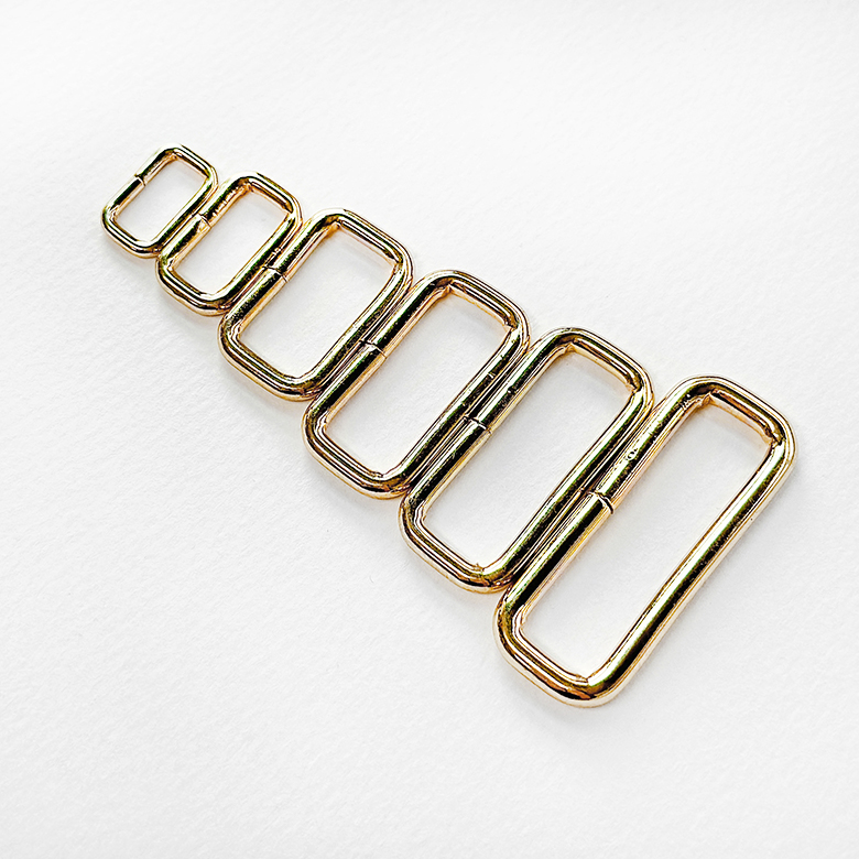 (대용량 100p) 골드 사각링 금속장식 금속부자재 25mm-38mm (국내제작) - 상세 이미지 4