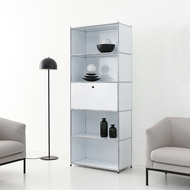 심플리 수납장 BC261 770mmx400mmx1960mm, 5단, 퓨어화이트 8179.3440 - 상세 이미지 3