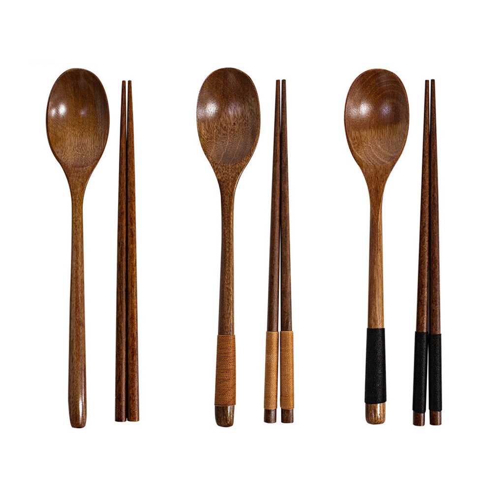 UH 나무 옻칠 수저세트 우드 숟가락 젓가락 옻수저