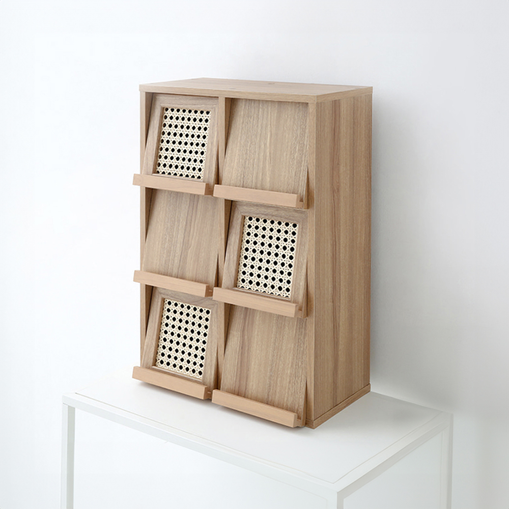 벤탄 미니수납장 6문 NFM6242VRT 세로형 765x245x620mm, 3단, 캄포어베니어 7252.9018 - 상세 이미지 2