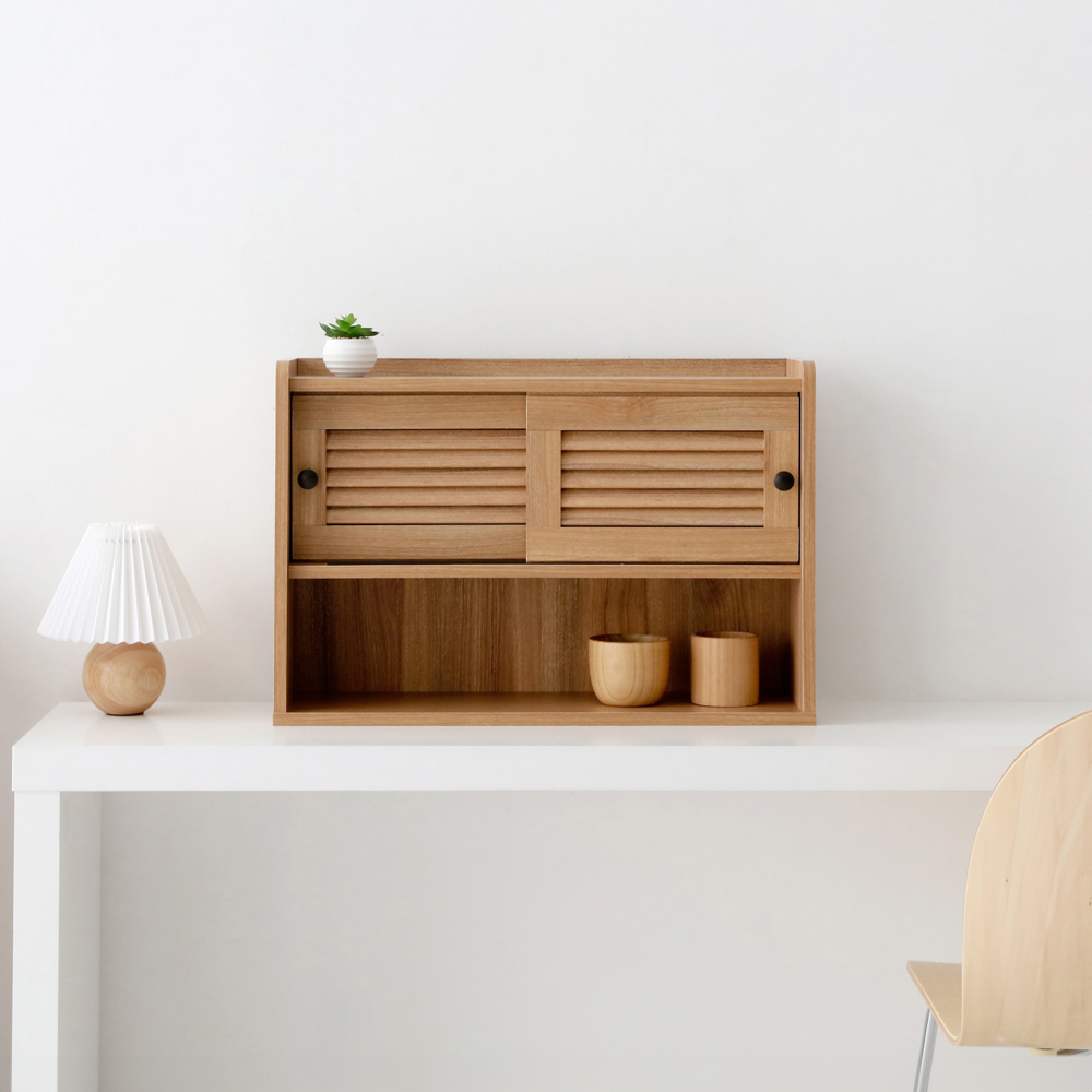 헤인 미니수납장 넓은2문 SHM4262LD 620mmx200mmx420mm, 2단, 캄포어베니어 1074.5509 - 상세 이미지 5
