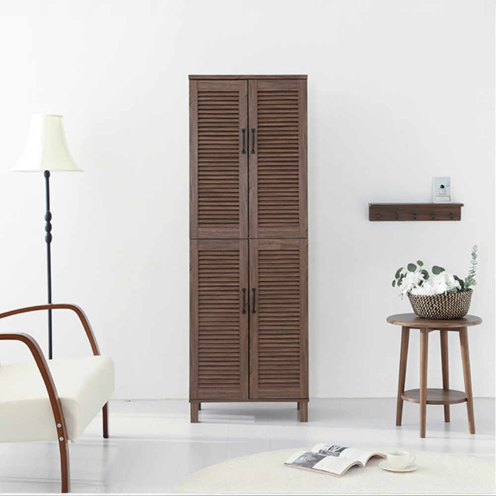 헤인 높은4문 수납장 SHBM17360 일반형 600mmx350mmx1730mm, 2단, 미들브라운 2218.2373
