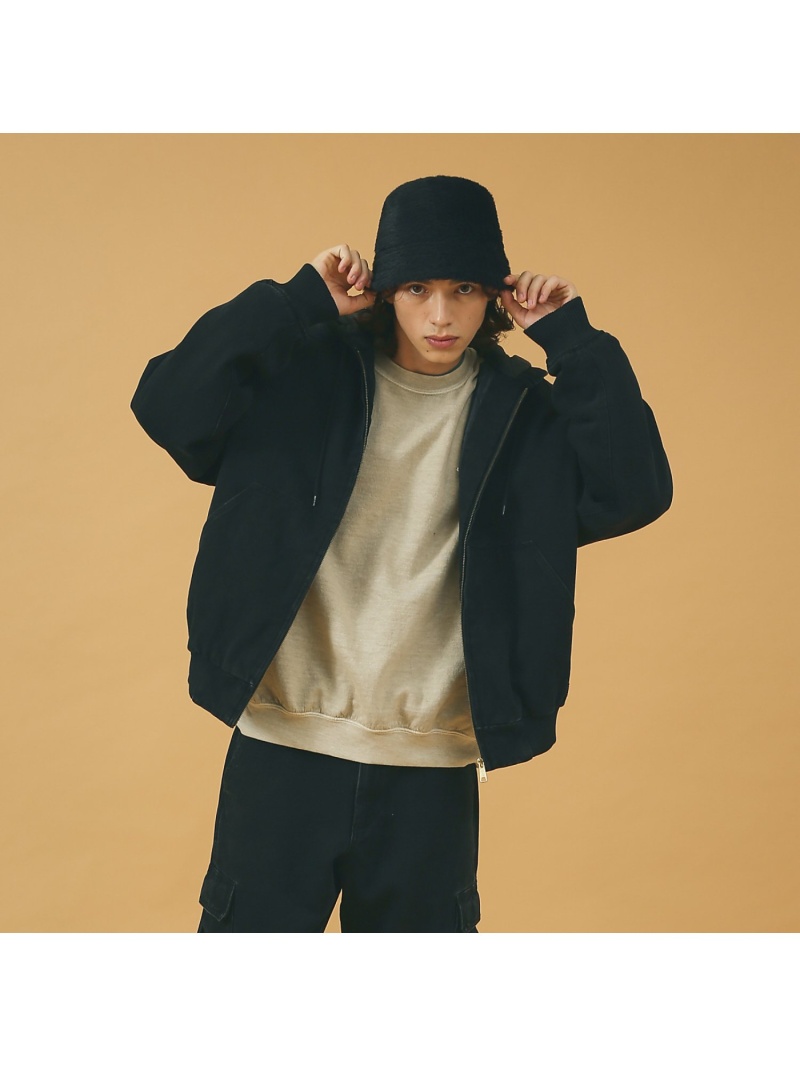 디키즈 Dickies 재팬 코튼덕 후드 집업 재킷 T1718 브라운 블랙 2컬러 - 상세 이미지 5