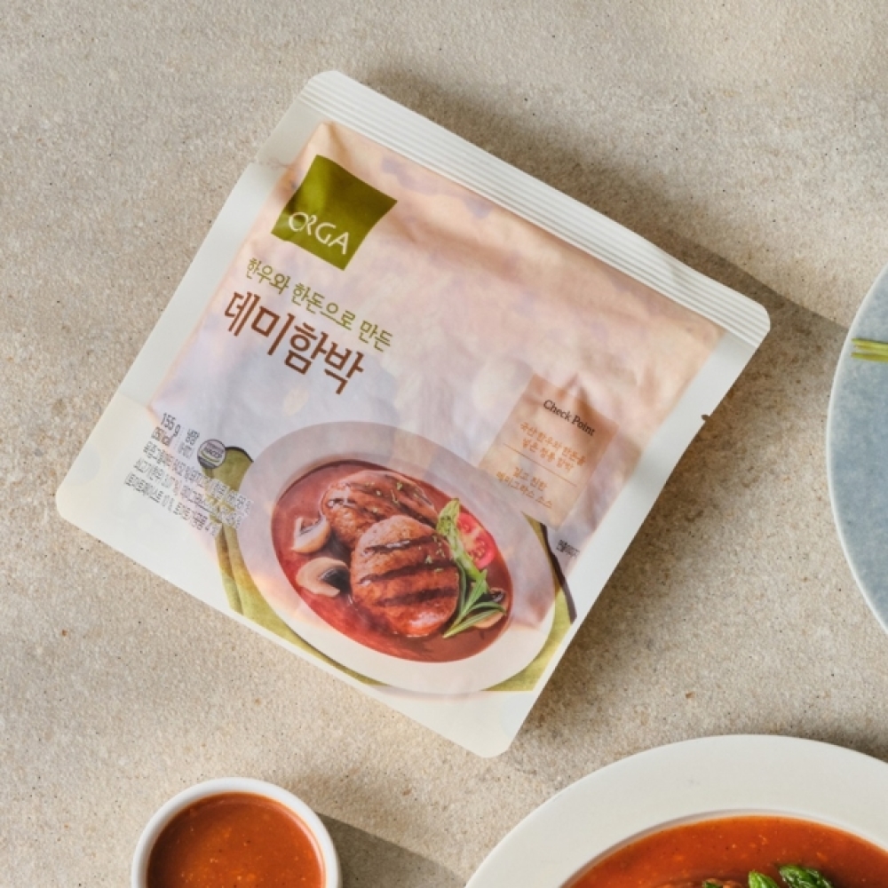 한우와 한돈으로 만든 데미함박 (155g)/올가홀푸드 : 롯데백화점전주점