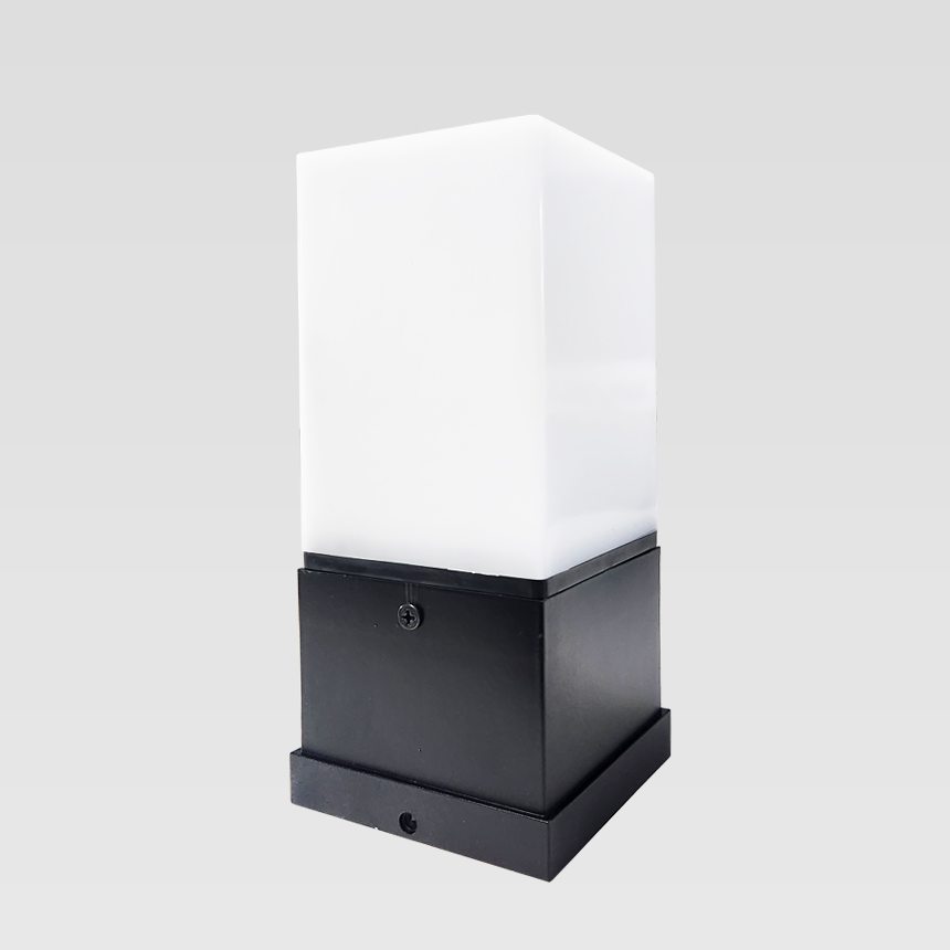 전기 사각 문주등 볼라드등 LED 카페 데크 테라스 조명 잔디등 8003 기둥 60cm - 상세 이미지 2