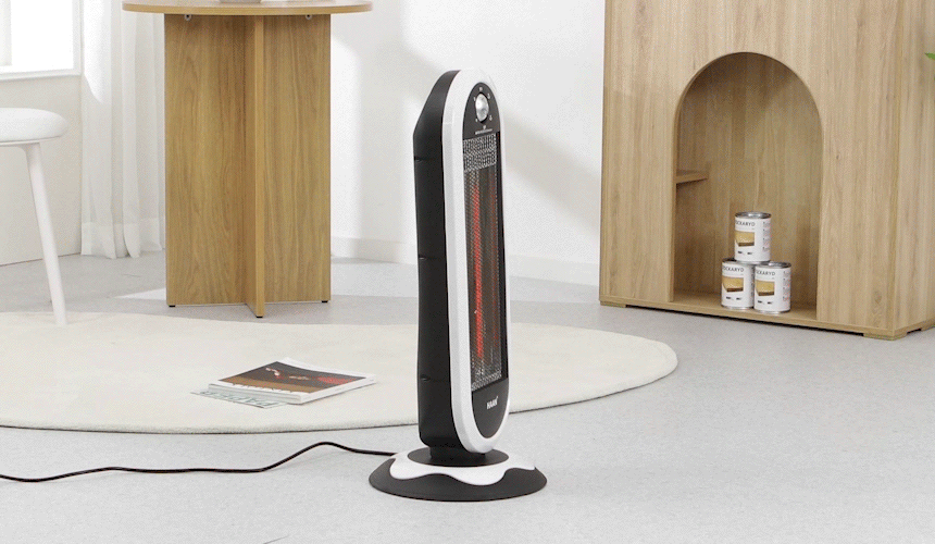 한경희 겨울 가정용 따뜻한 소형 2단 전기히터 자동좌우회전