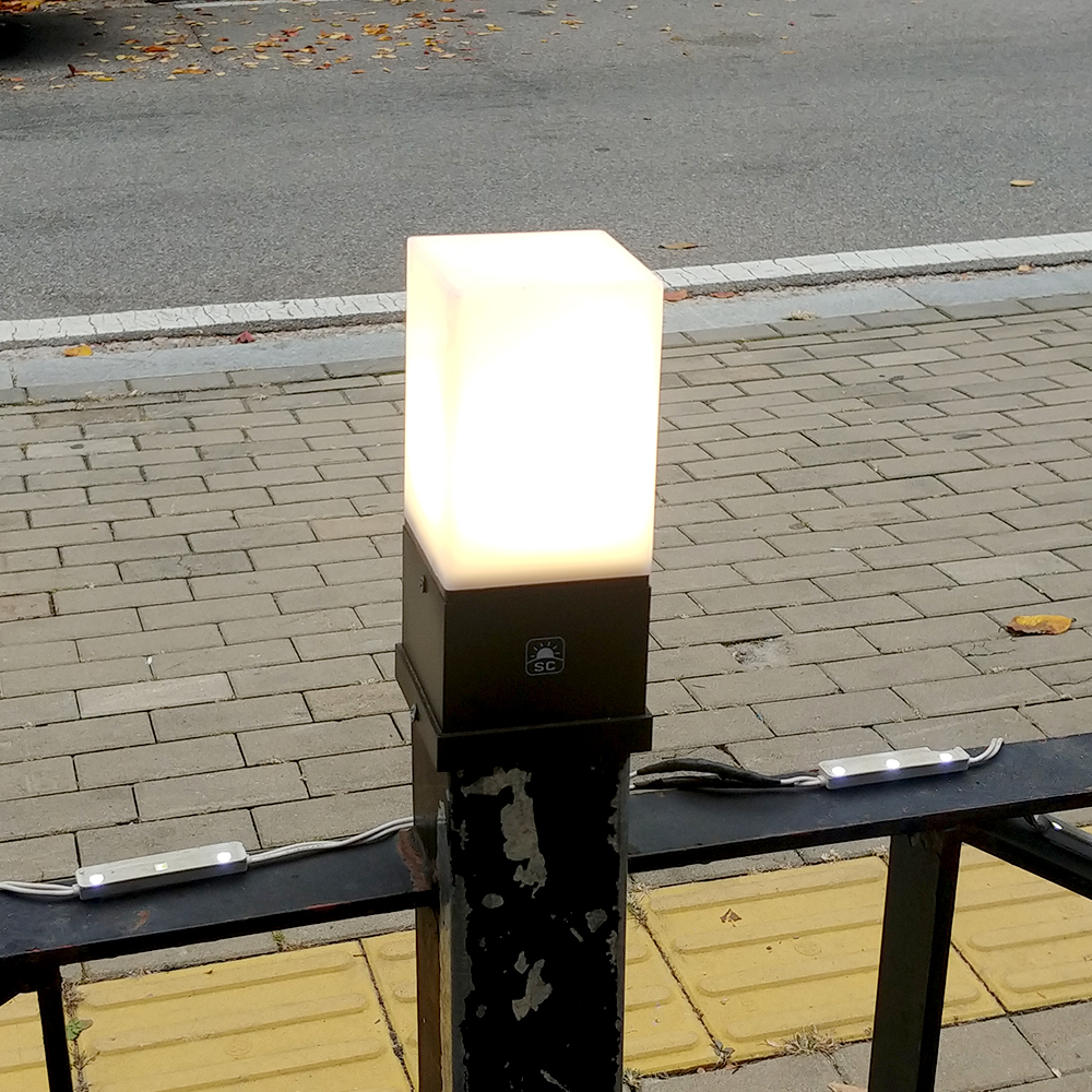 전기 사각 문주등 볼라드등 LED 카페 데크 테라스 조명 잔디등 8003 기둥 60cm 이미지 7
