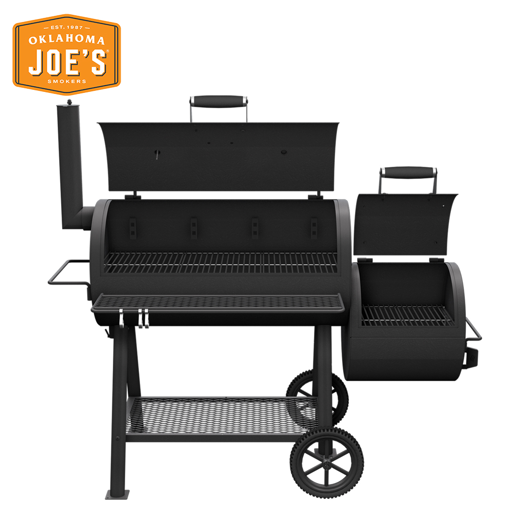 오클라호마조 하이랜드 오프셋 스모커 대형 훈제 바베큐그릴 숯불 직화 업소용