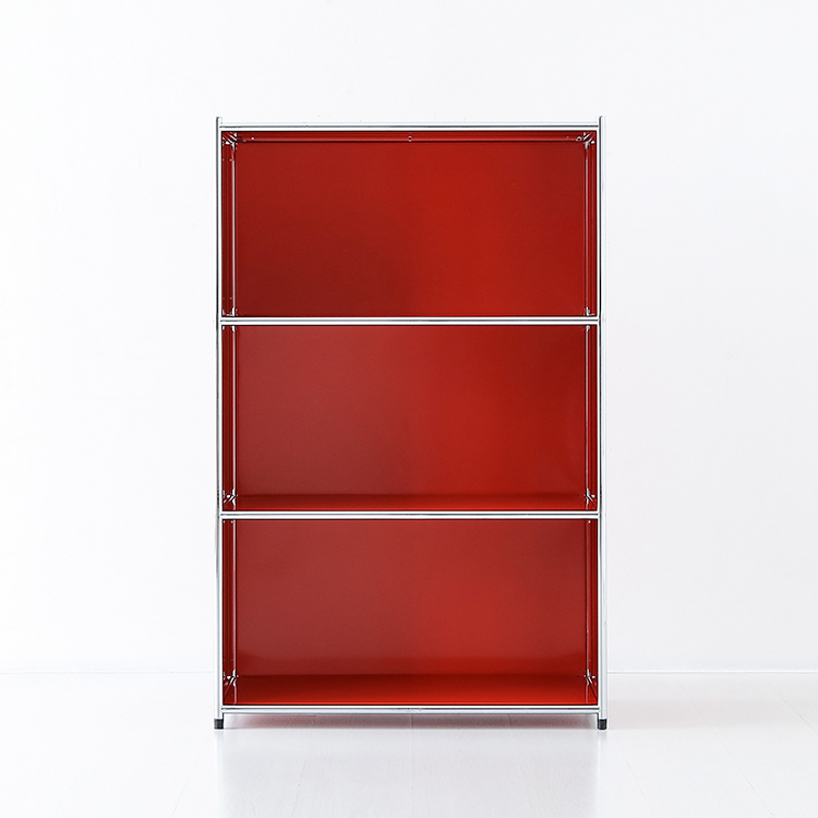 심플리 수납장 BC120 770x400x1200mm, 3단, 레드 8421.0697 - 상품 이미지