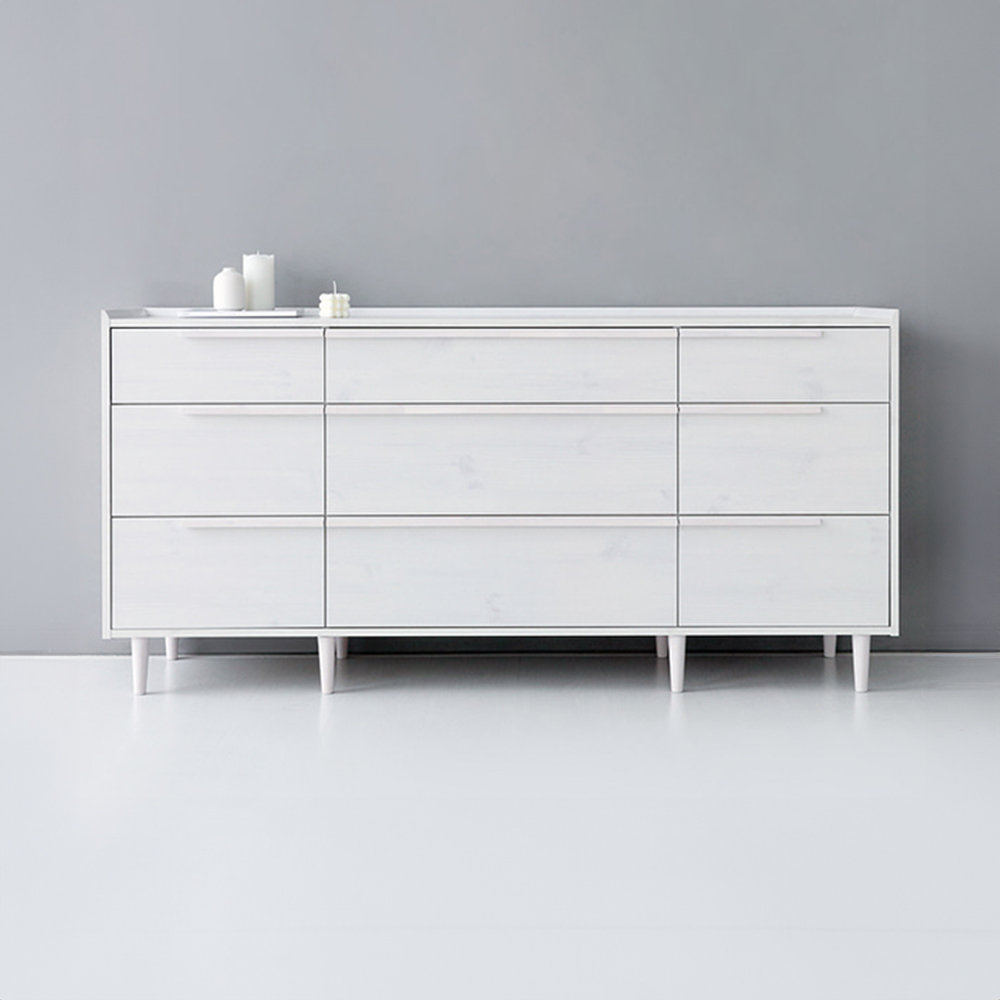 밀캄 콘솔수납장 17585 CHM85175 1750x500x850mm, 3단, 화이트파인베니어 4957.1241 - 상세 이미지 3