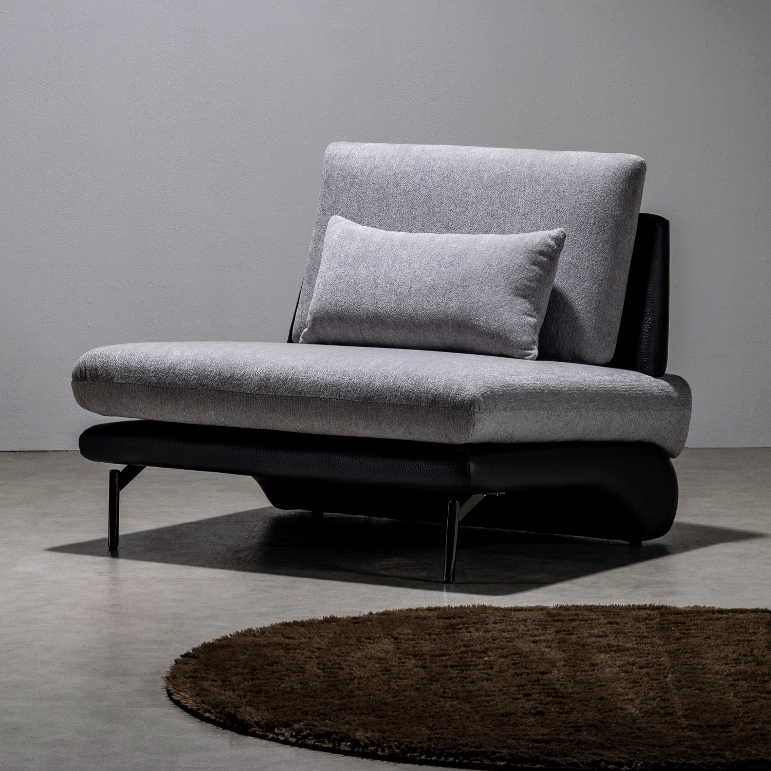 수아브 루디 부클레 레이븐 3인 패브릭 소파 팔걸이 없는 소파