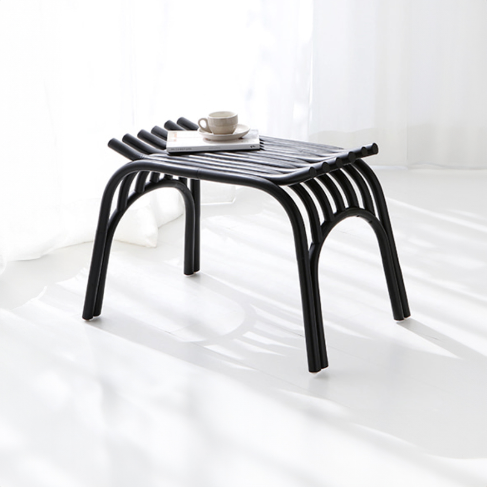 PASAR 사각스툴 43 라탄 CR0024 블랙 3502.3893