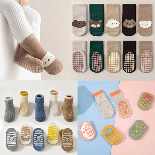 돌 아기 유아 신생아 아동 여아 남아 미끄럼방지 겨울 수면 양말 덧신 니삭스