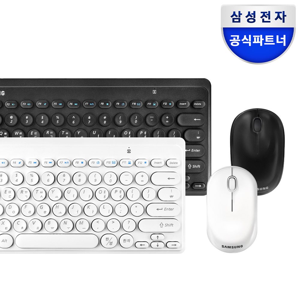 삼성전자 SRP-9610 미니 무선키보드마우스세트 블랙, 멤브레인