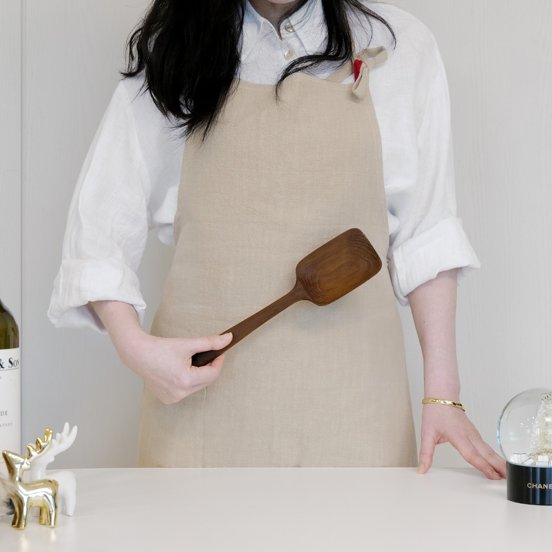 자야키친 산림청인정 티크우드 친환경 원목 사각 요리 스푼 - 상품 이미지