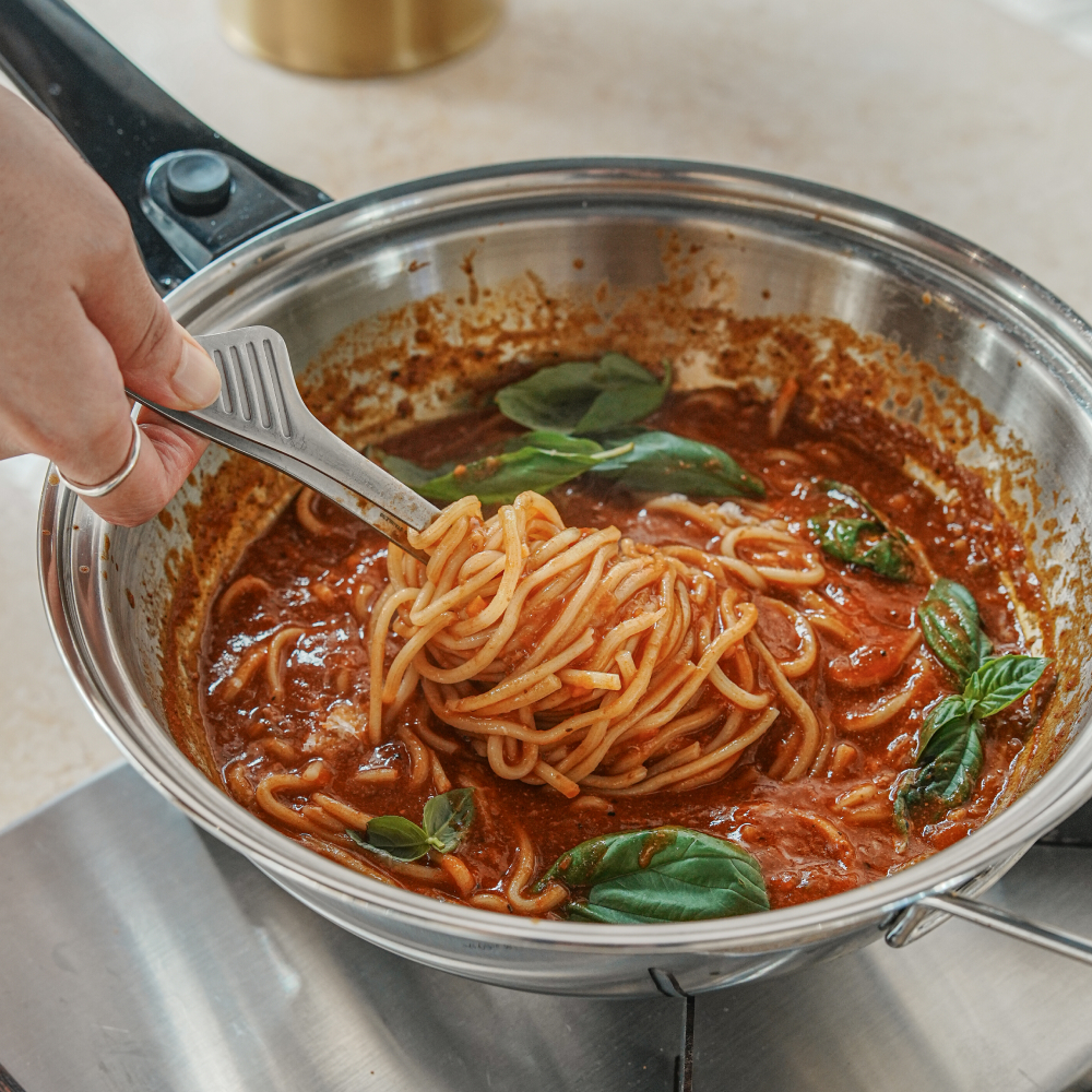 800도씨 316 인덕션 스텐 궁중팬 통5중  볶음 웍  뚜껑 세트 24cm - 상세 이미지 5