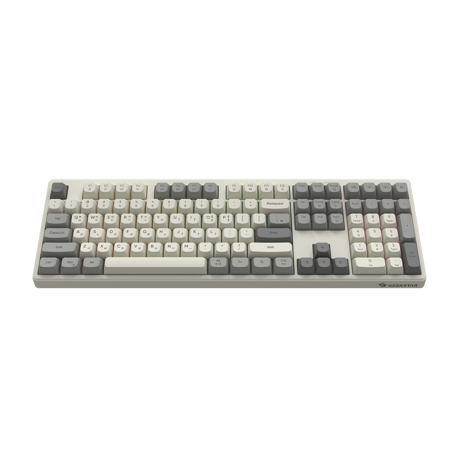 긱스타 GK01 키보드 USB-C 사무용 게임용 레트로 베이지, 멤브레인 레트로 베이지 - 상세 이미지 4