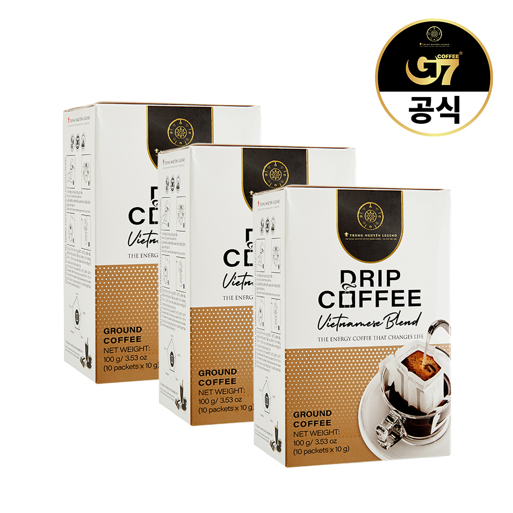 [대용량] G7 베트남커피 쭝웬 레전드 드립 베트남이즈블렌드 10개입 X 3개 (30개입) - 상품 이미지