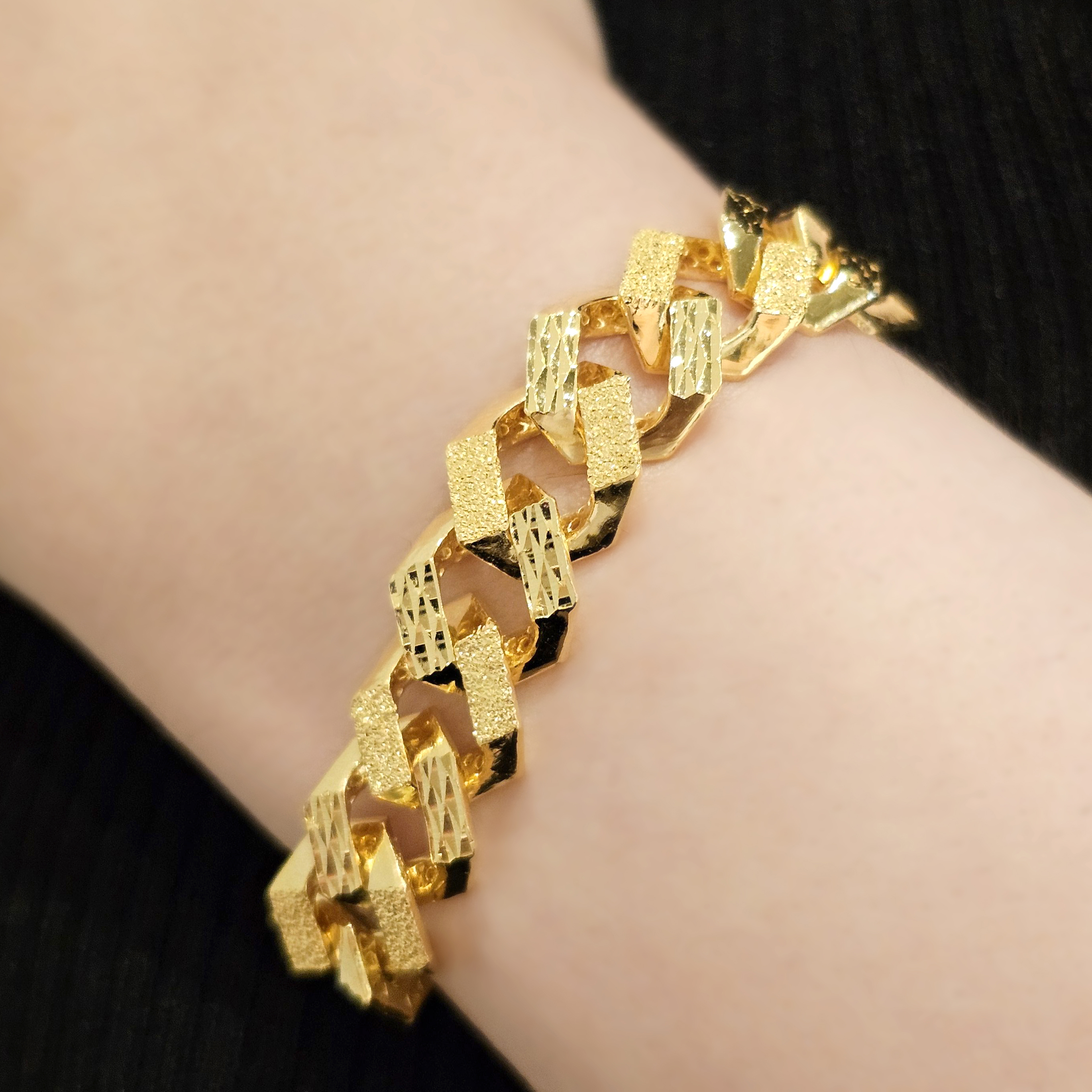 24k 광폭 팔각체인팔찌 남자 순금팔찌