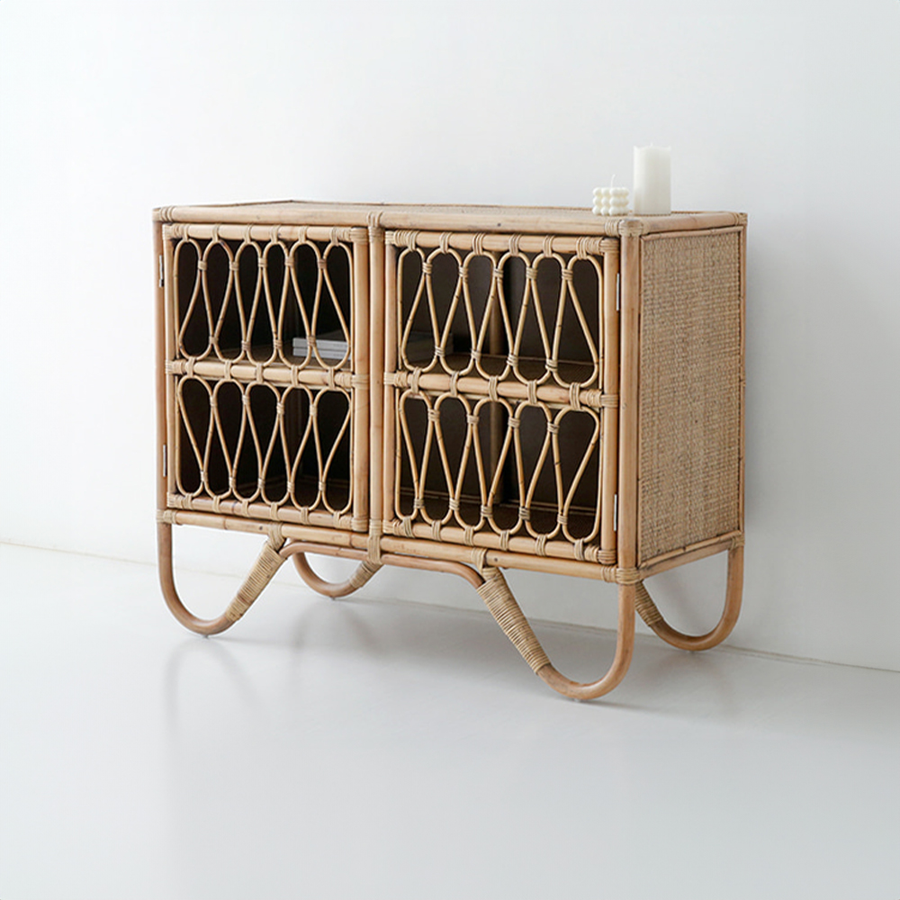 PASAR 2문 수납장 1160910 라탄 CR0059 1160mmx475mmx910mm, 2단, 4094.4645