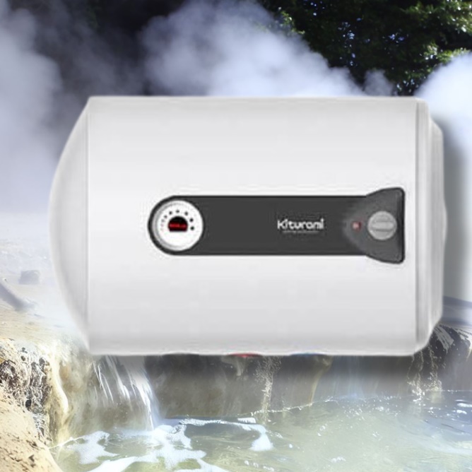 귀뚜라미 온수기 50리터 가로형 벽걸이형 전기 온수기 저장식 법랑 온수기