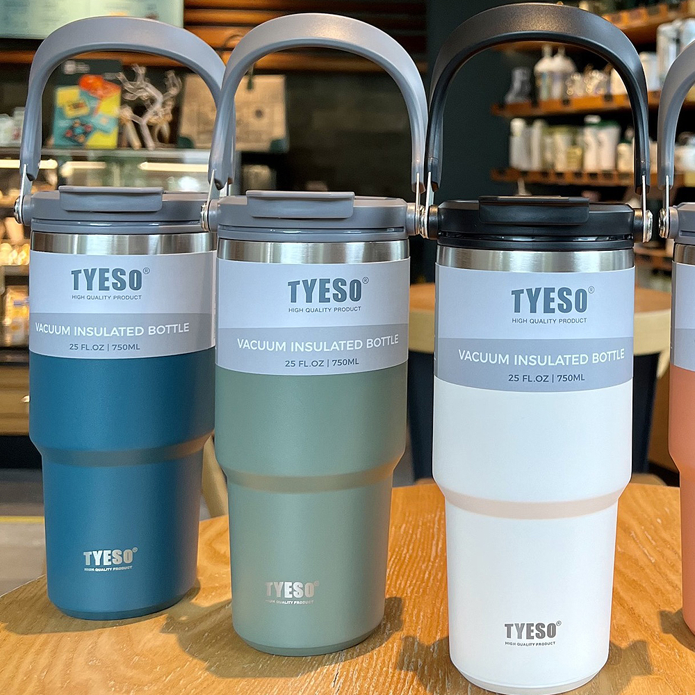 대용량 텀블러 손잡이 빨대덤블러 보온보냉텀블러 750ml+1리터이상 미끄럼방지캡 증정품 이미지 6