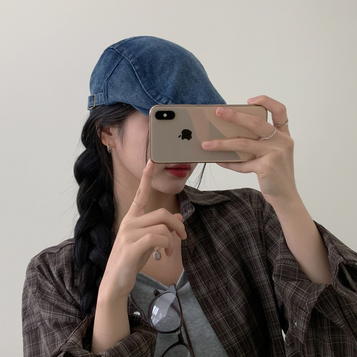 탭 빈티지 시크 데님 청 워싱 피그먼트 가을 마도로스 헌팅캡 모자 상세 이미지 20