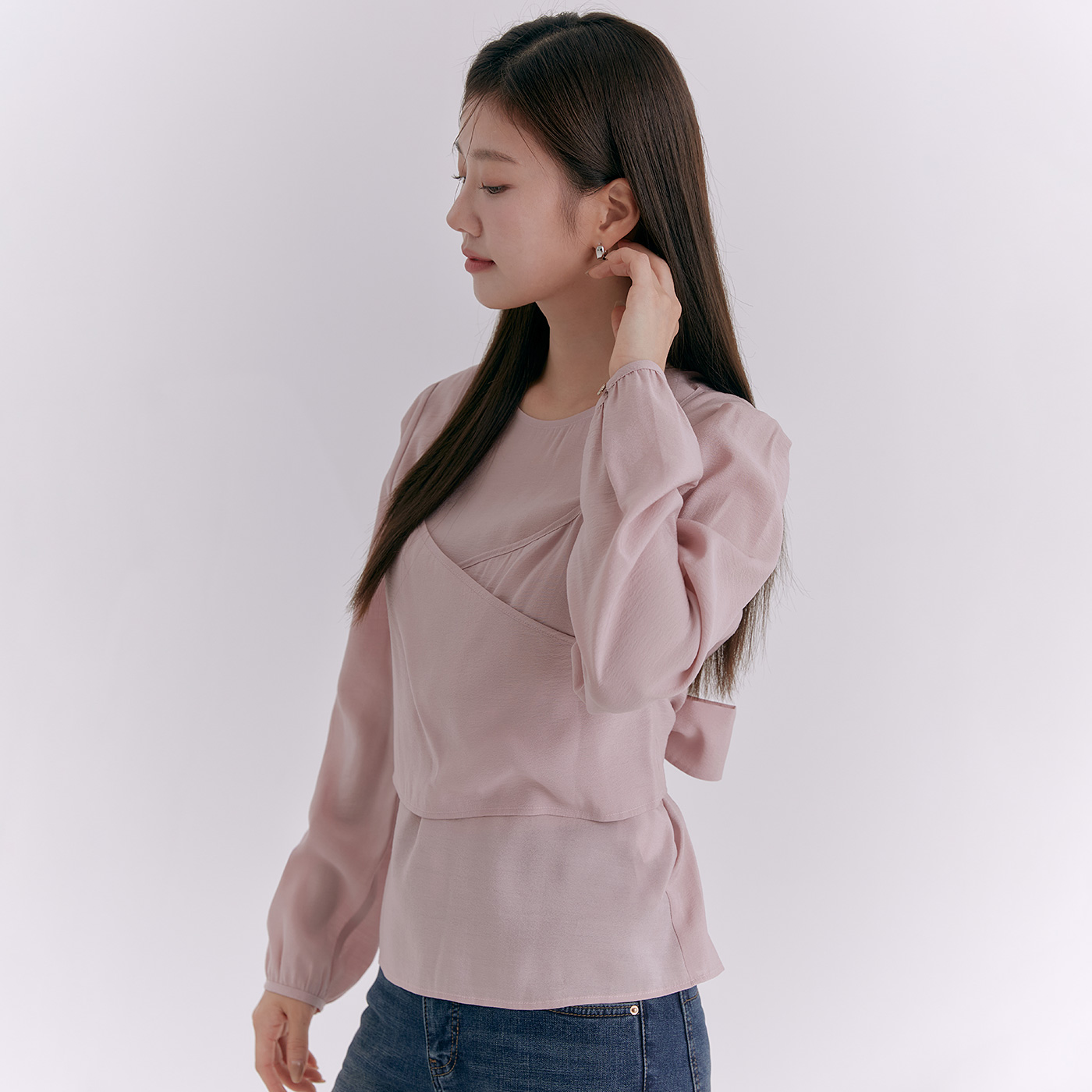 로엠 뷔스티에 레이어드 블라우스 RMBLE4TR14 - 상세 이미지 2