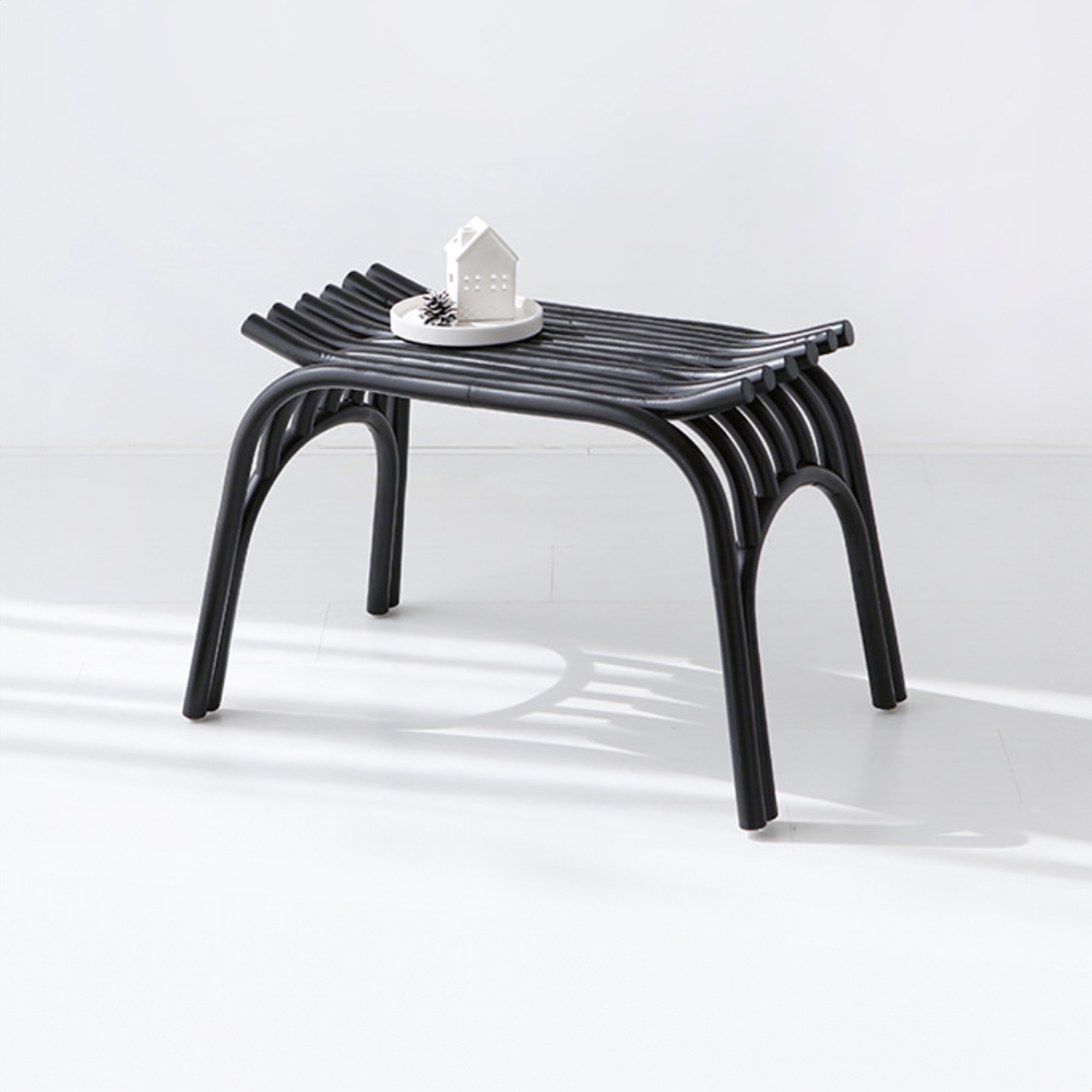 PASAR 사각스툴 43 라탄 CR0024 블랙 3502.3893