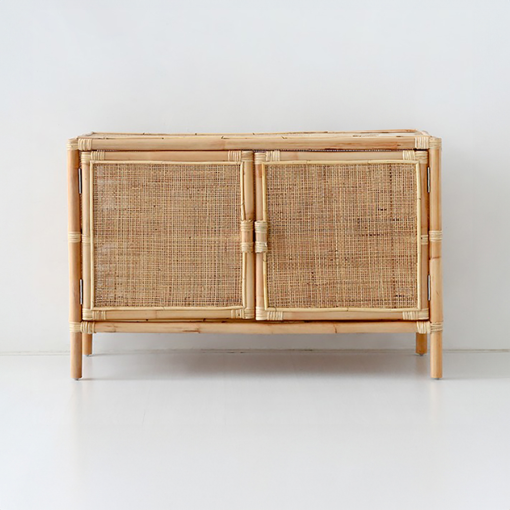 PASAR 2문 수납장 1000650 라탄 CR0069 1000mmx400mmx650mm, 2단, 4974.9032 - 메인 이미지