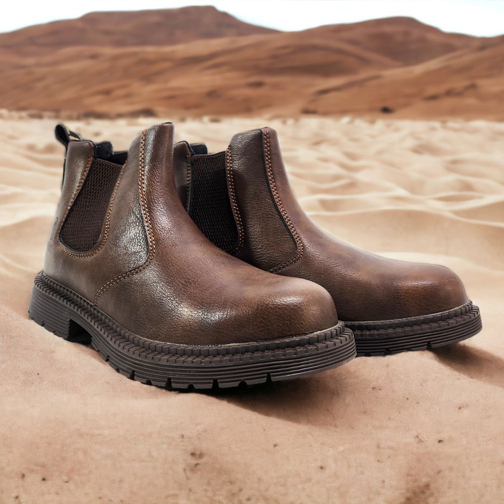 [모터빌라] 가죽 안전화 초경량 작업화 발편한 수입 경량 산업화 레더포스 방탄 495g