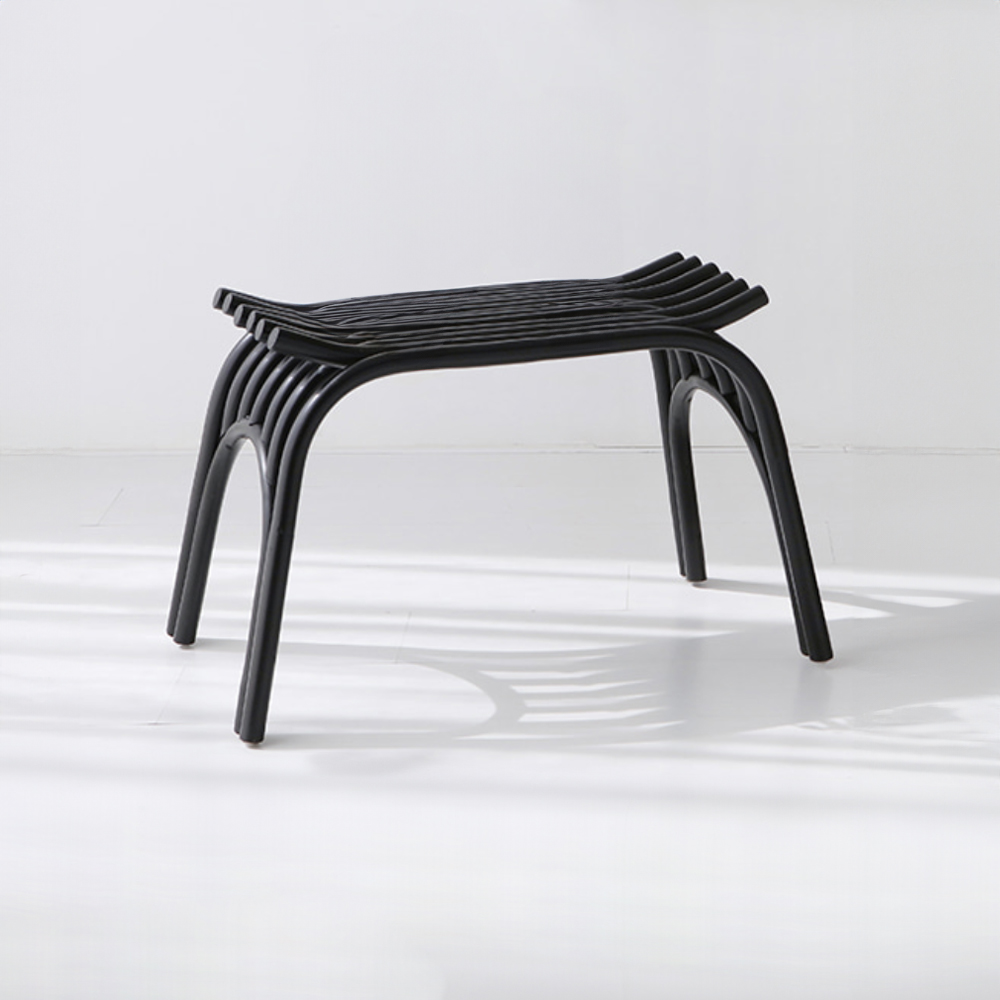 PASAR 사각스툴 43 라탄 CR0024 블랙 3502.3893