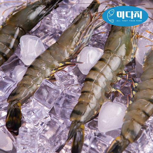 미다지 얼룩 블랙타이거 대왕 새우 10/12미 500g 2개 바베큐 소금구이 가족모임음식 - 상세 이미지 5