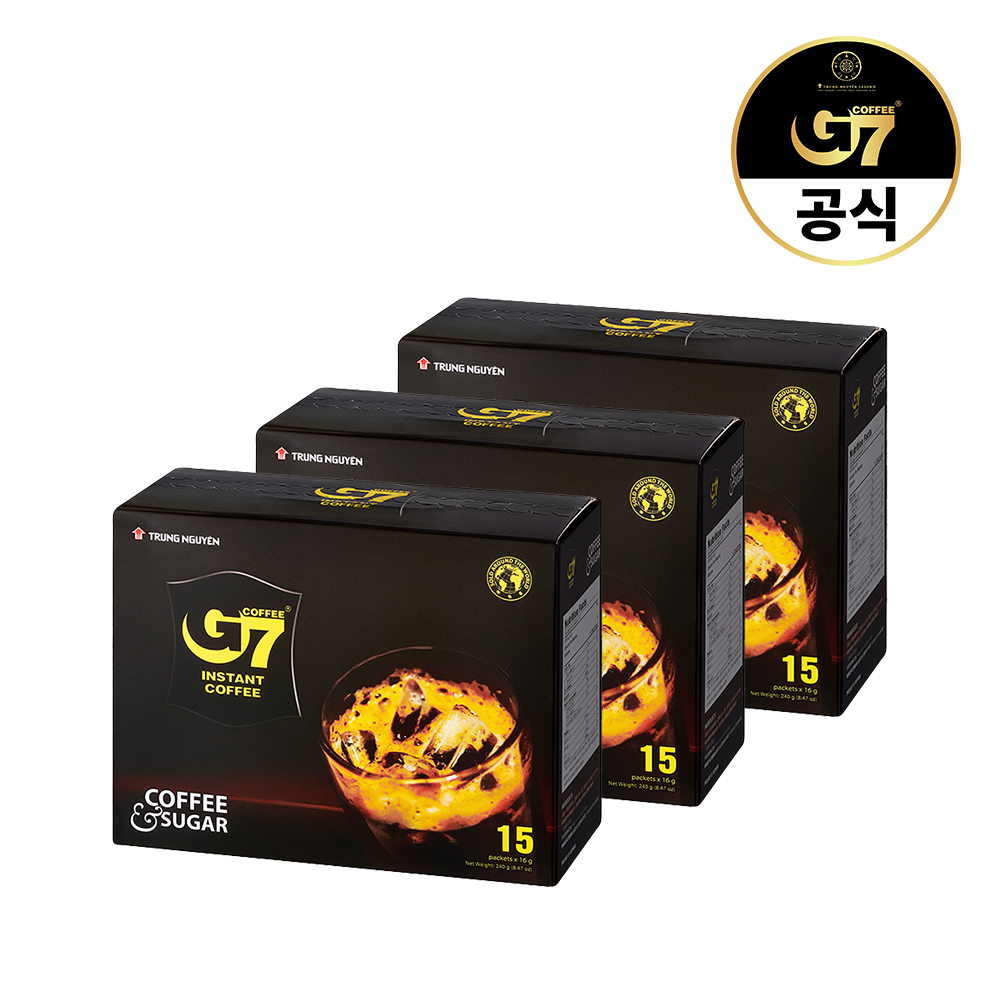 [대용량] G7 베트남커피 2IN1 커피앤슈거 15개입 X 3개 (45개입) - 상품 이미지