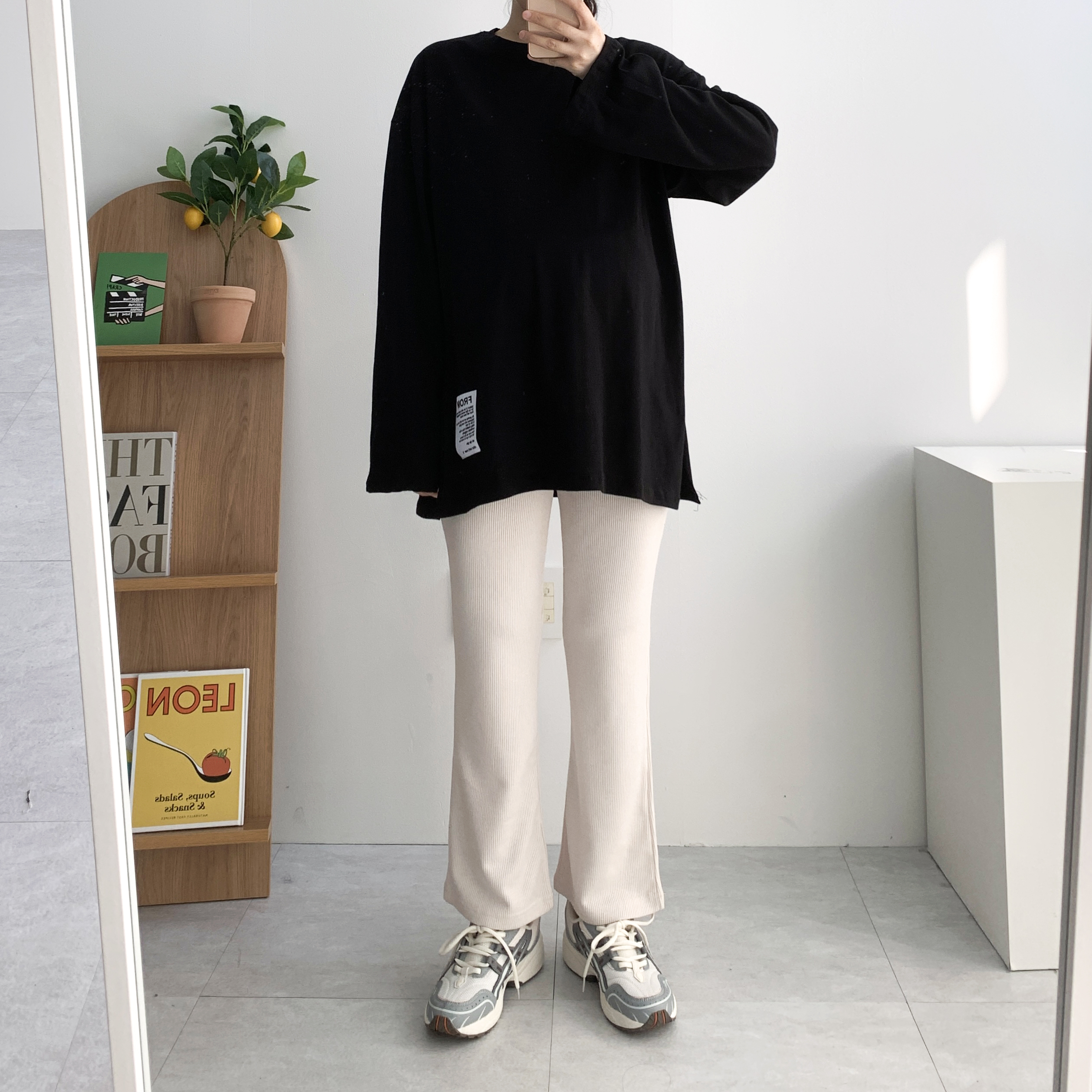임산부출근룩 임산부바지 임산부부츠컷 팬츠 봄 여름 - 상세 이미지 2