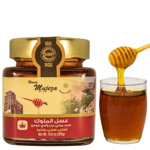 Raw Royal Honey (Authentic Yemeni Dhowani Sidr Honey) Gluten Free GMO 100% Natural (300 g / 10.6 oz) : 이공이공몰몰