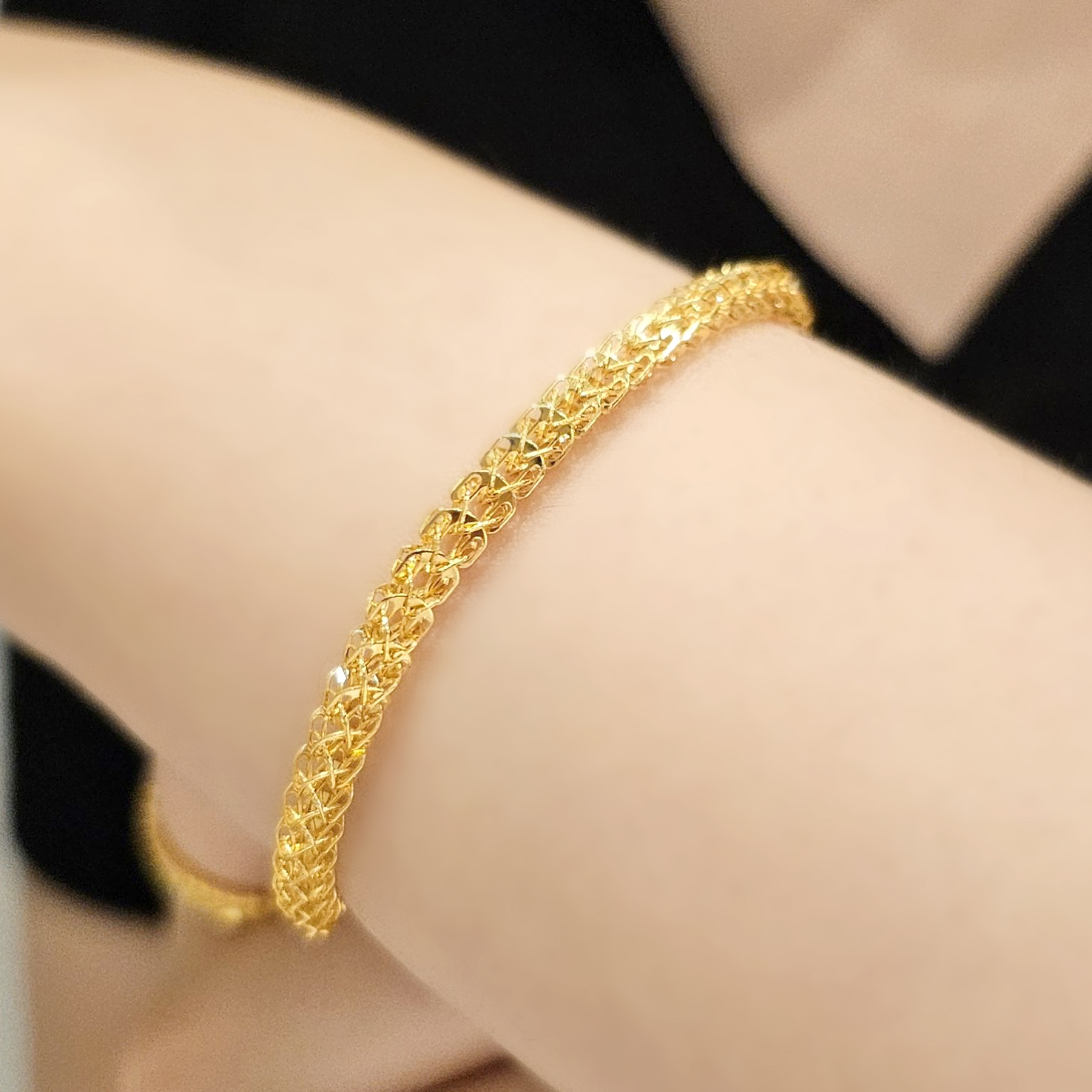 24k 벌집팔찌 체인 여자 순금팔찌 - 상품 이미지