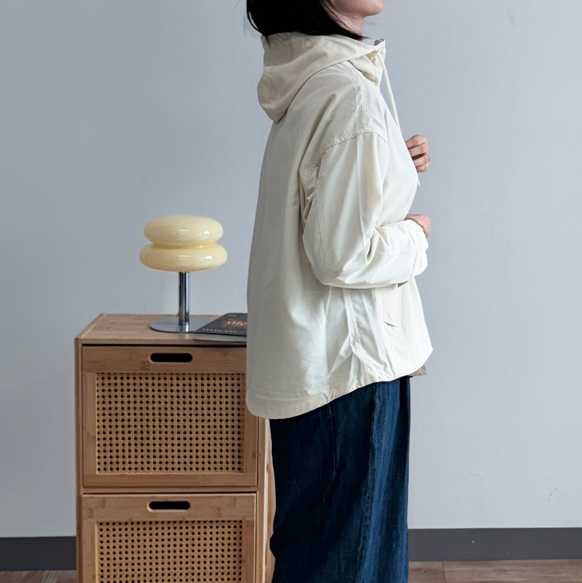여성바람막이 가을자켓 가을야상 사파리점퍼 빅사이즈 - 상세 이미지 3
