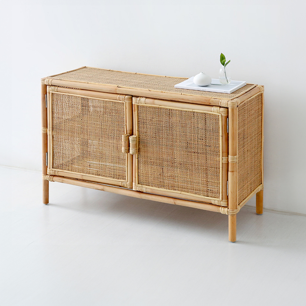 PASAR 2문 수납장 1000650 라탄 CR0069 1000mmx400mmx650mm, 2단, 4974.9032 - 상세 이미지 2