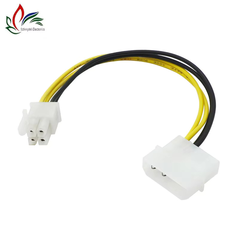 PC 컴퓨터 전원 공급 장치 PSU EPS ATX 12V 4 핀 IDE Molex to 메인보드 P4 CPU 어댑터 컨버터 코드 케이블 : 글로벌매점