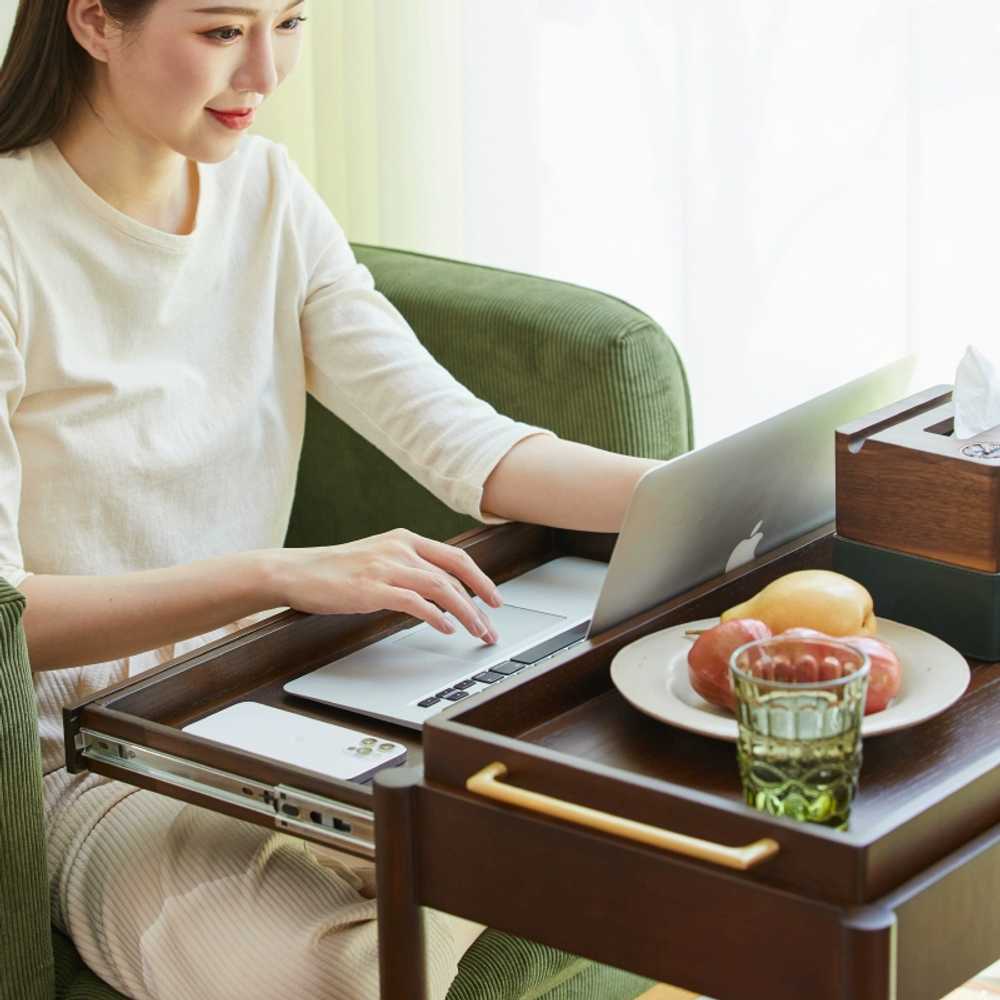 원목 트롤리 우드 서빙 카트 이동식 식당 주방 웨건 - 상세 이미지 4