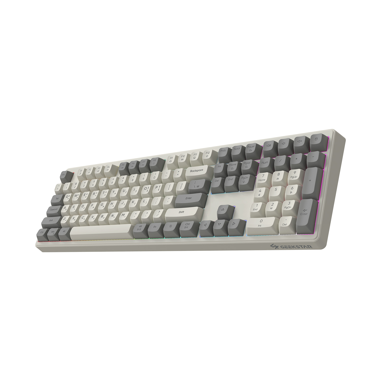 긱스타 GK01 키보드 USB-C 사무용 게임용 레트로 베이지, 멤브레인 레트로 베이지 - 상세 이미지 3